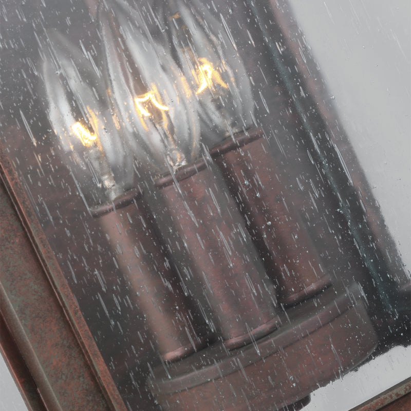 Generation Lighting OL14372CO Three Light Outdoor Wall Lantern, Copper Oxide