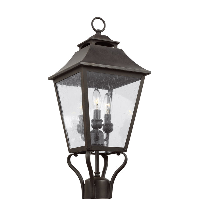 Visual Comfort Studio OL14406SBL Three Light Post Lantern, Sable