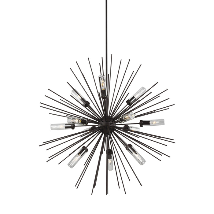 Visual Comfort Studio OLF3296/12ORB 12 Light Outdoor Chandelier, Oil Rubbed Bronze