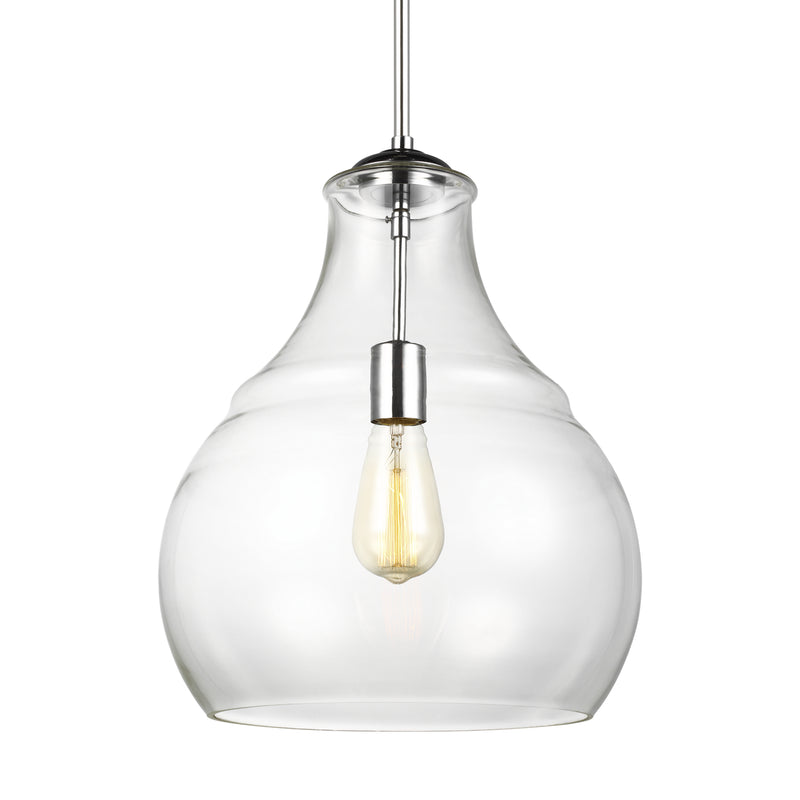 Visual Comfort Studio P1483CH One Light Pendant, Chrome