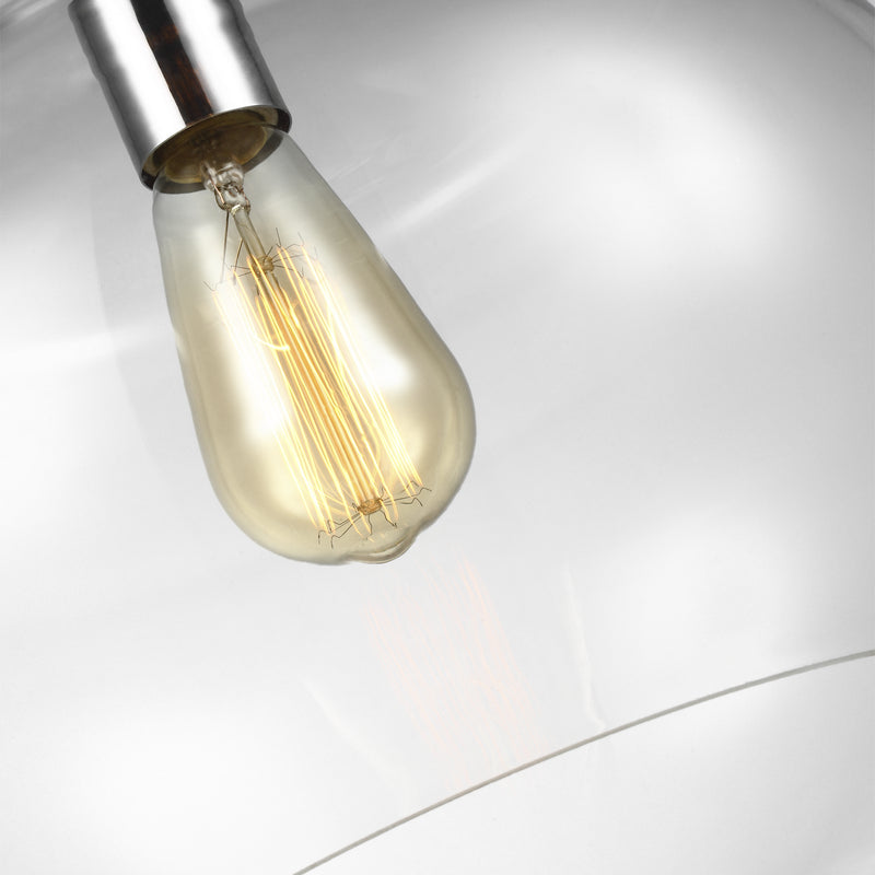 Visual Comfort Studio P1483CH One Light Pendant, Chrome