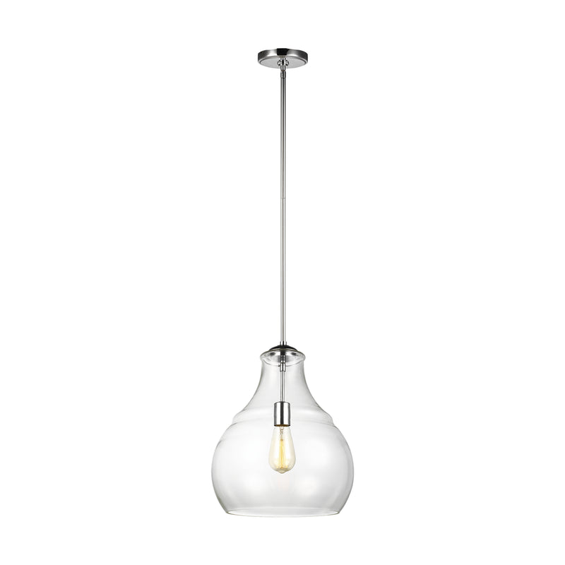 Visual Comfort Studio P1483CH One Light Pendant, Chrome