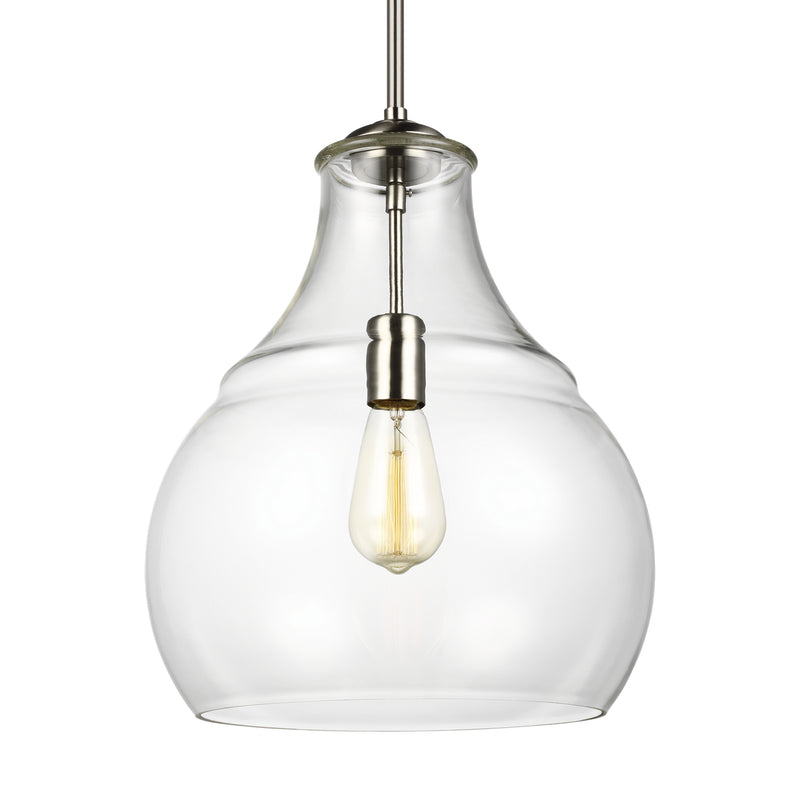 Visual Comfort Studio P1483SN One Light Pendant, Satin Nickel