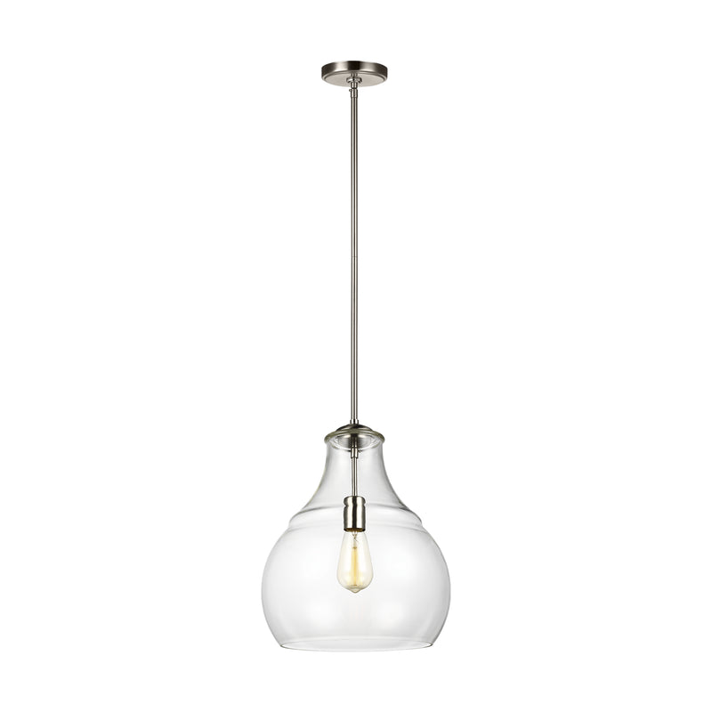 Visual Comfort Studio P1483SN One Light Pendant, Satin Nickel