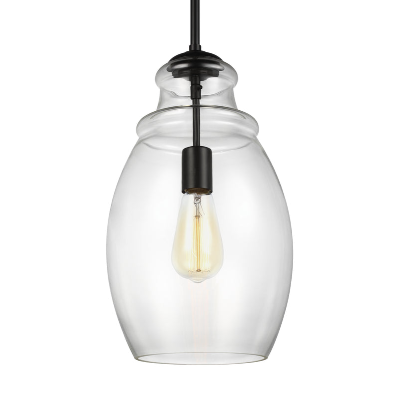 Generation Lighting P1484ORB One Light Pendant, Oil Rubbed Bronze