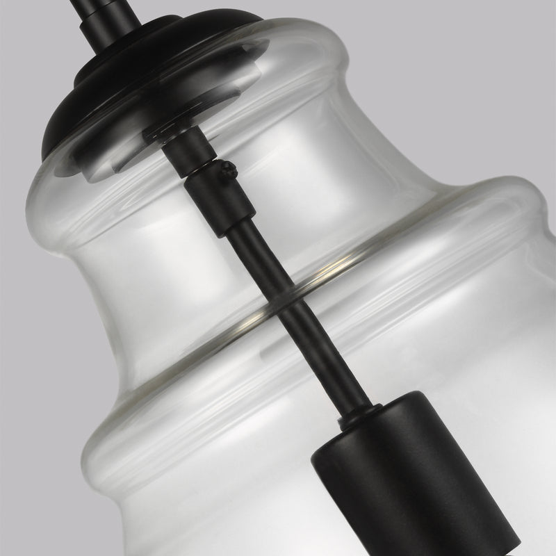 Generation Lighting P1484ORB One Light Pendant, Oil Rubbed Bronze