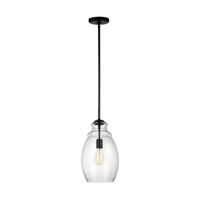 Generation Lighting P1484ORB One Light Pendant, Oil Rubbed Bronze