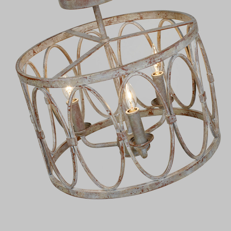 Visual Comfort Studio SF346DA Three Light Semi-Flush Mount, Deep Abyss