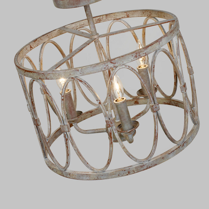 Visual Comfort Studio SF346DA Three Light Semi-Flush Mount, Deep Abyss