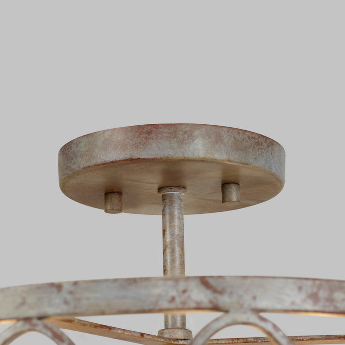 Visual Comfort Studio SF346DA Three Light Semi-Flush Mount, Deep Abyss