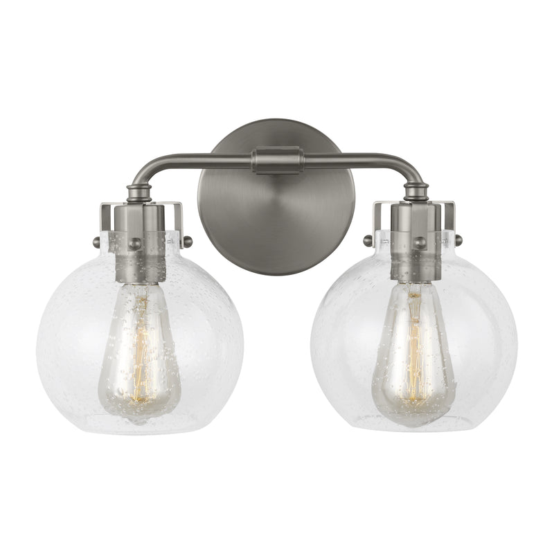 Visual Comfort Studio VS24402SN Two Light Vanity, Satin Nickel