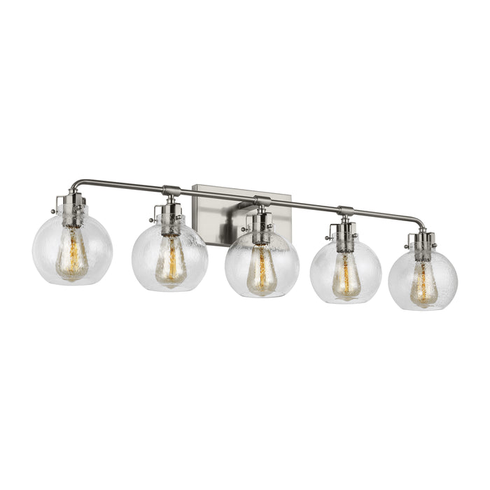 Visual Comfort Studio VS24405SN Five Light Vanity, Satin Nickel