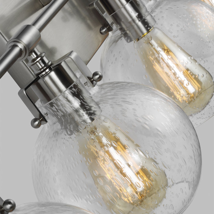 Visual Comfort Studio VS24405SN Five Light Vanity, Satin Nickel