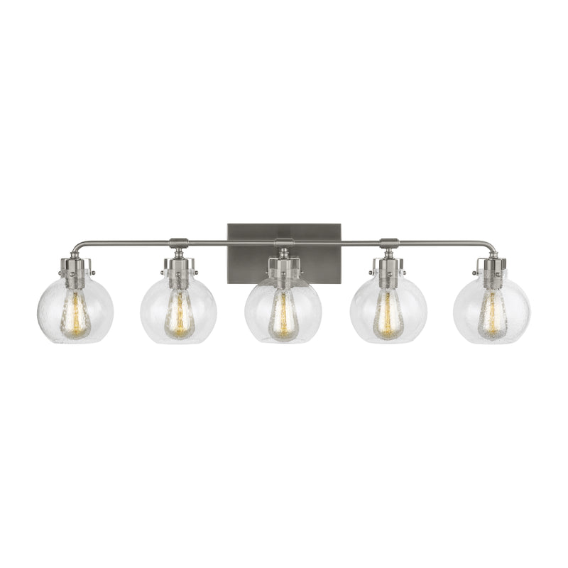 Visual Comfort Studio VS24405SN Five Light Vanity, Satin Nickel