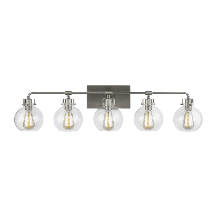 Visual Comfort Studio VS24405SN Five Light Vanity, Satin Nickel
