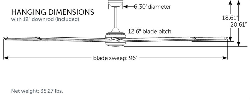 Fanimation MAD7998BLW Motor, Black