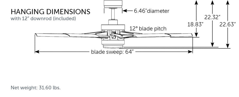 Fanimation MAD8152GRW Motor, Matte Greige