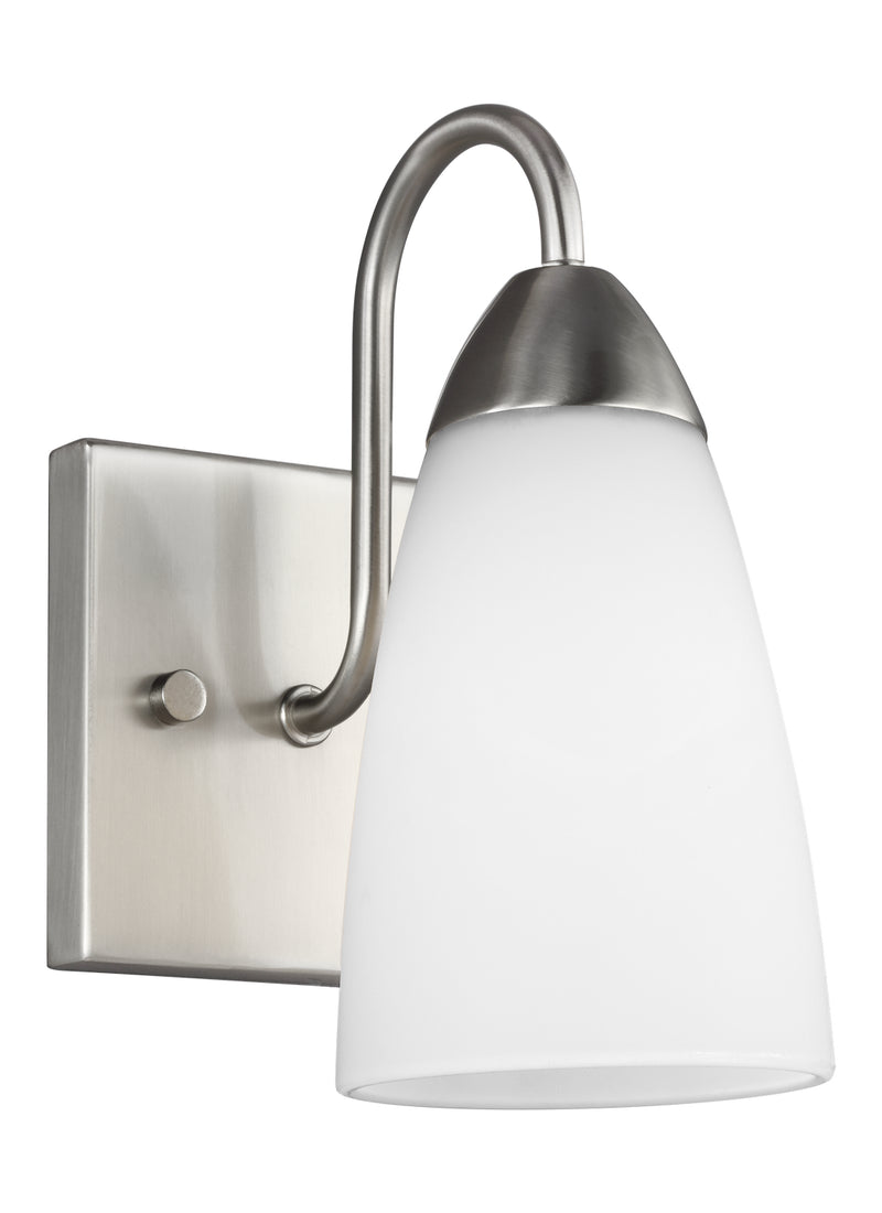 Generation Lighting 4120201EN3-962 One Light Wall / Bath Sconce, Brushed Nickel