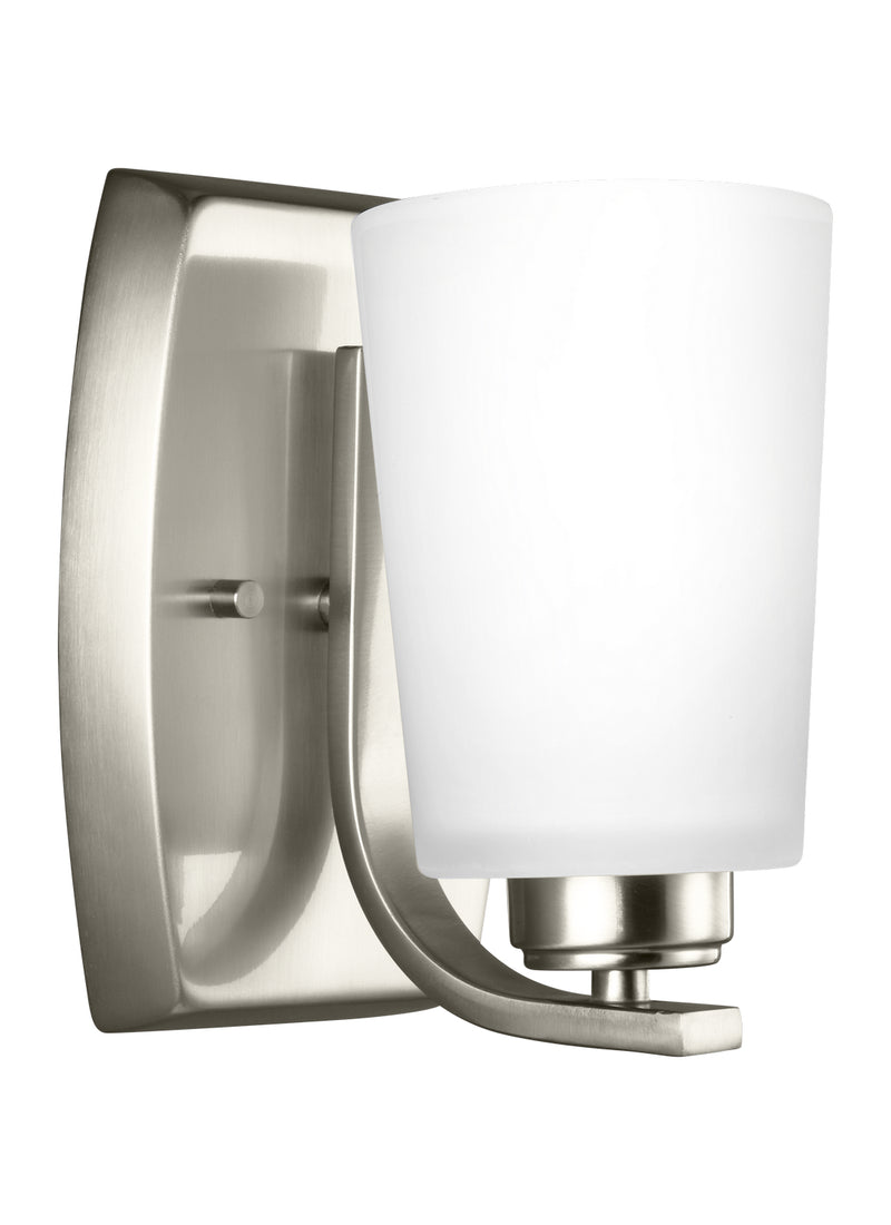 Generation Lighting 4128901EN3-962 One Light Wall / Bath Sconce, Brushed Nickel