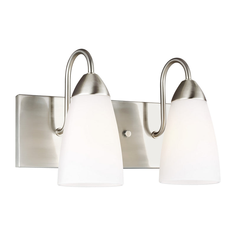 Generation Lighting 4420202-962 Two Light Wall / Bath, Brushed Nickel