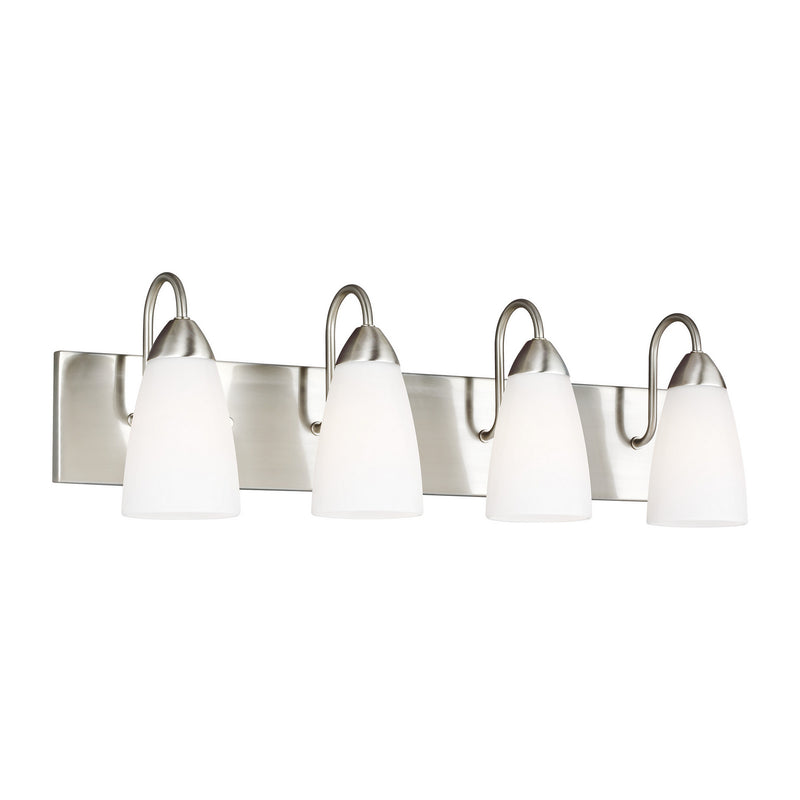 Generation Lighting 4420204-962 Four Light Wall / Bath, Brushed Nickel