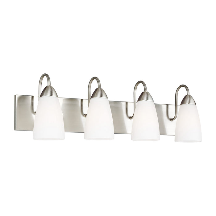 Generation Lighting 4420204-962 Four Light Wall / Bath, Brushed Nickel