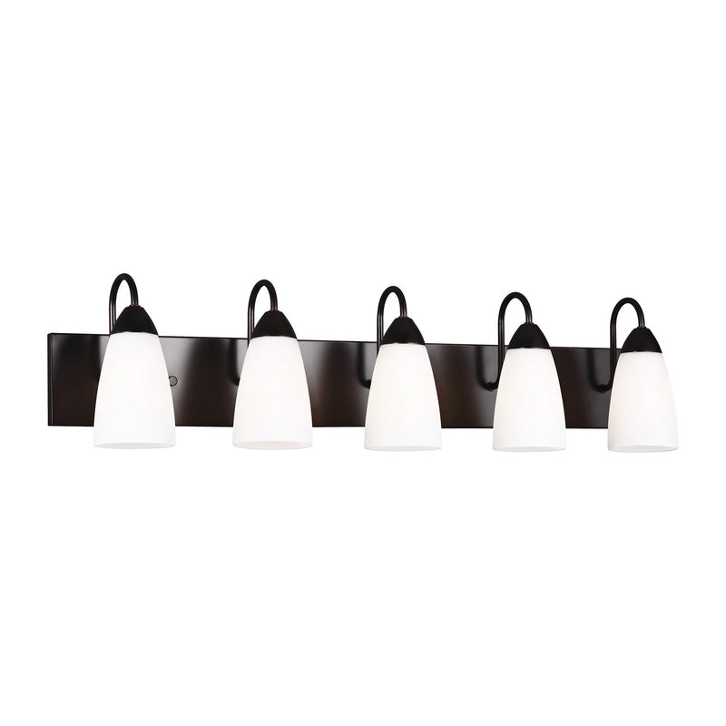 Generation Lighting 4420205-710 Five Light Wall / Bath, Bronze