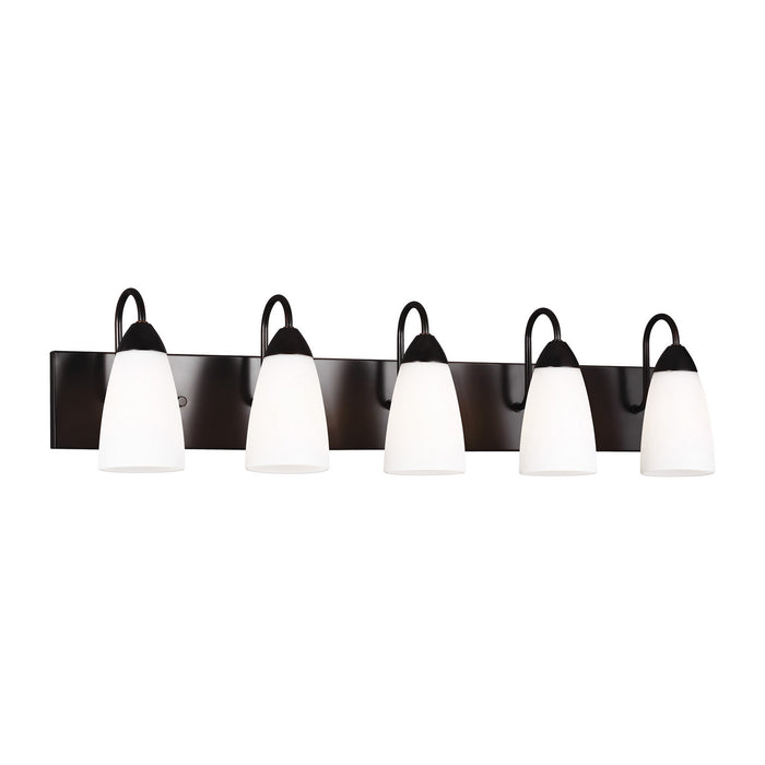 Generation Lighting 4420205-710 Five Light Wall / Bath, Bronze