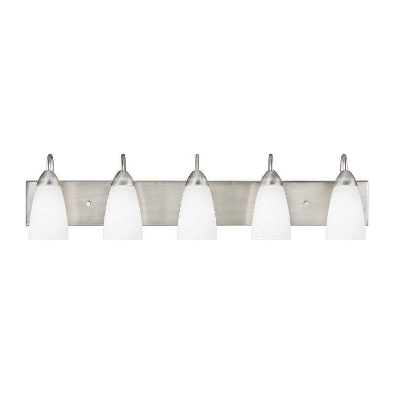 Generation Lighting 4420205EN3-962 Five Light Wall / Bath, Brushed Nickel