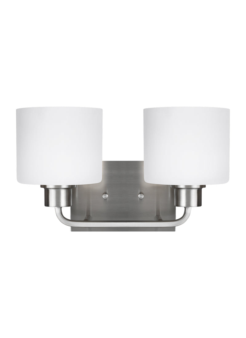 Generation Lighting 4428802-962 Two Light Wall / Bath, Brushed Nickel