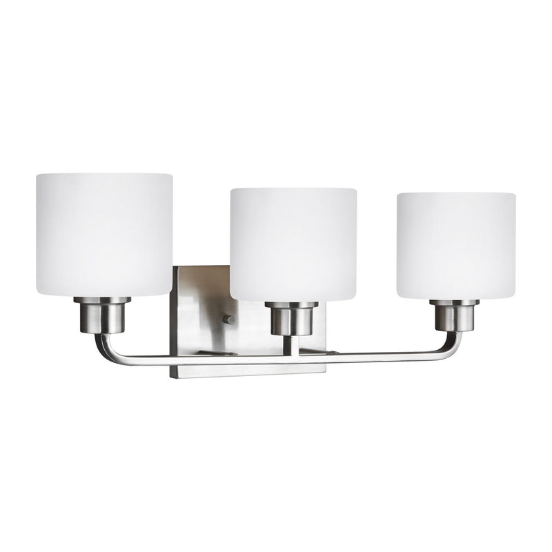 Generation Lighting 4428803EN3-962 Three Light Wall / Bath, Brushed Nickel