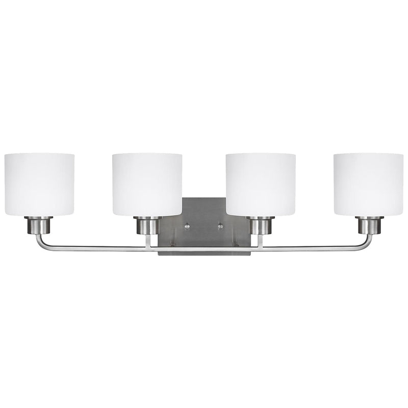 Generation Lighting 4428804-962 Four Light Wall / Bath, Brushed Nickel