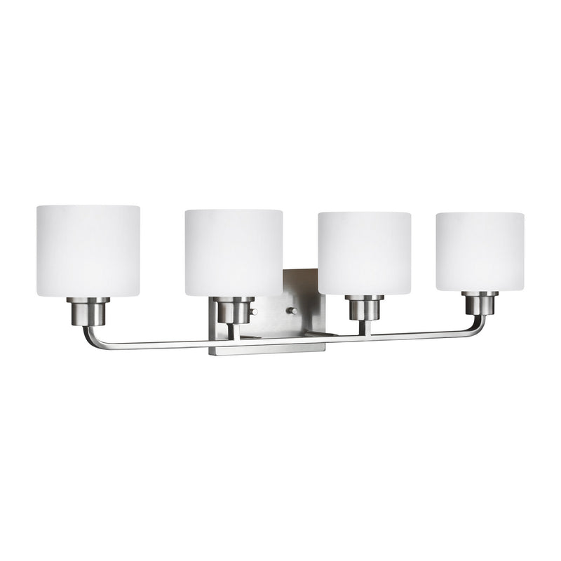 Generation Lighting 4428804EN3-962 Four Light Wall / Bath, Brushed Nickel