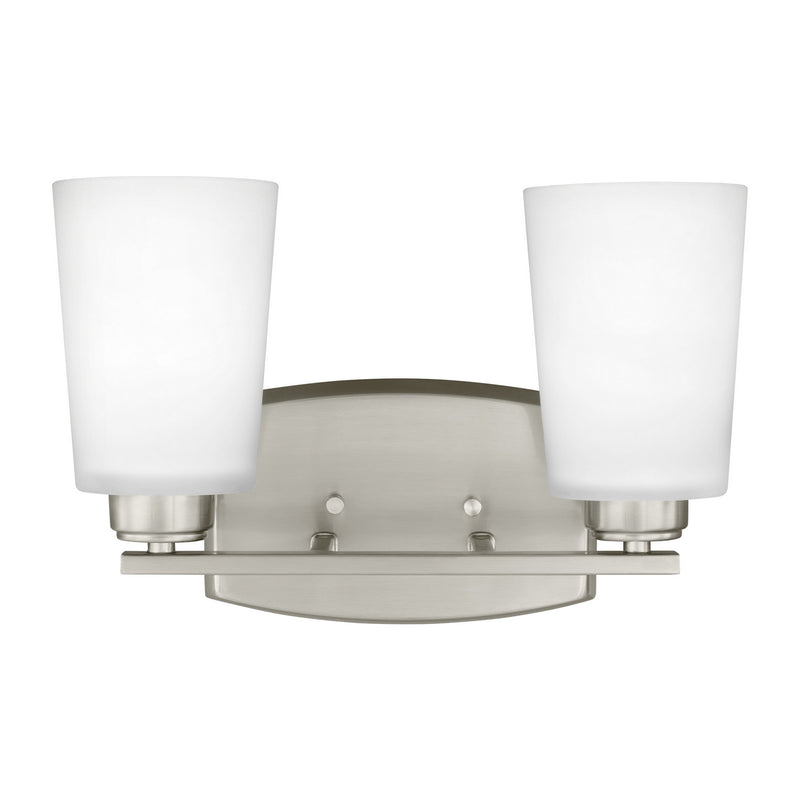 Generation Lighting 4428902-962 Two Light Wall / Bath, Brushed Nickel