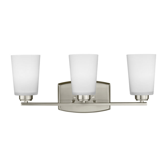 Generation Lighting 4428903-962 Three Light Wall / Bath, Brushed Nickel