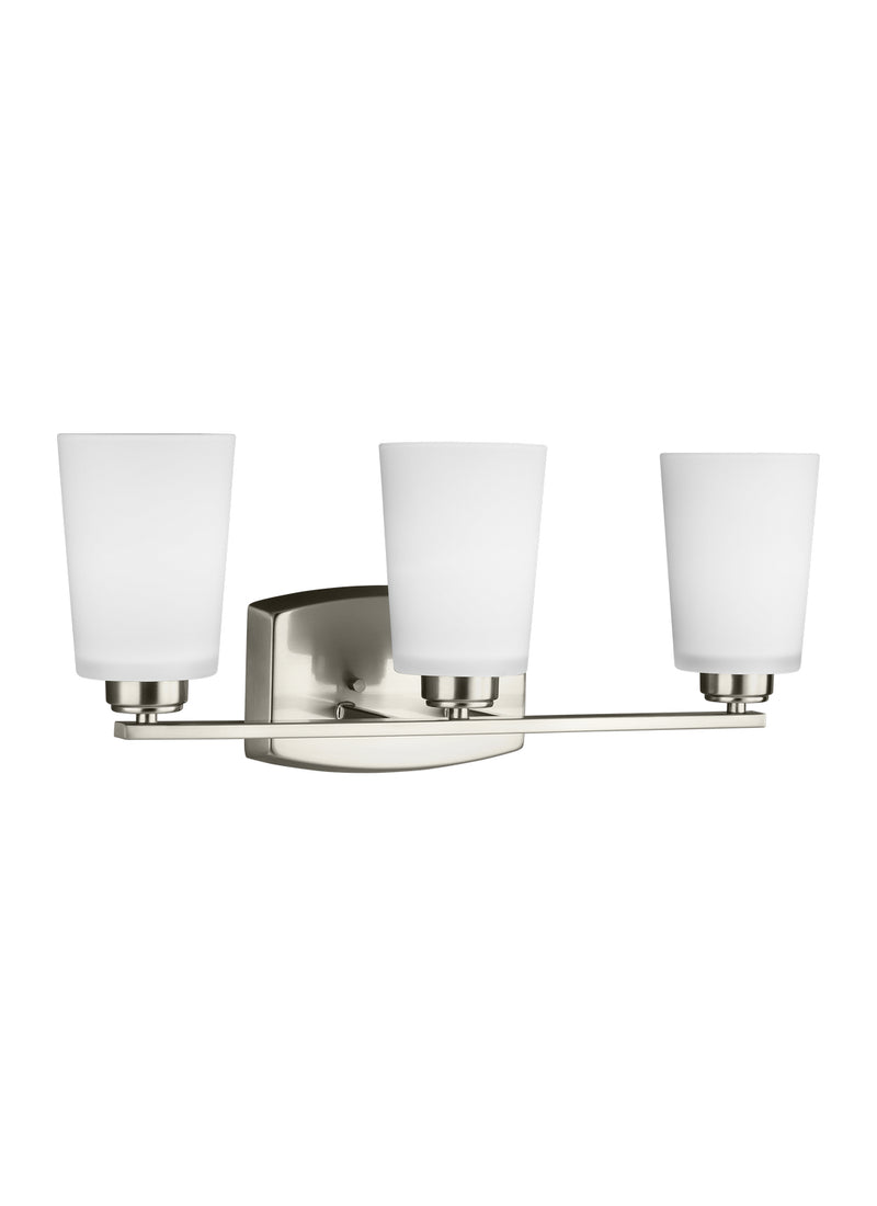 Generation Lighting 4428903-962 Three Light Wall / Bath, Brushed Nickel