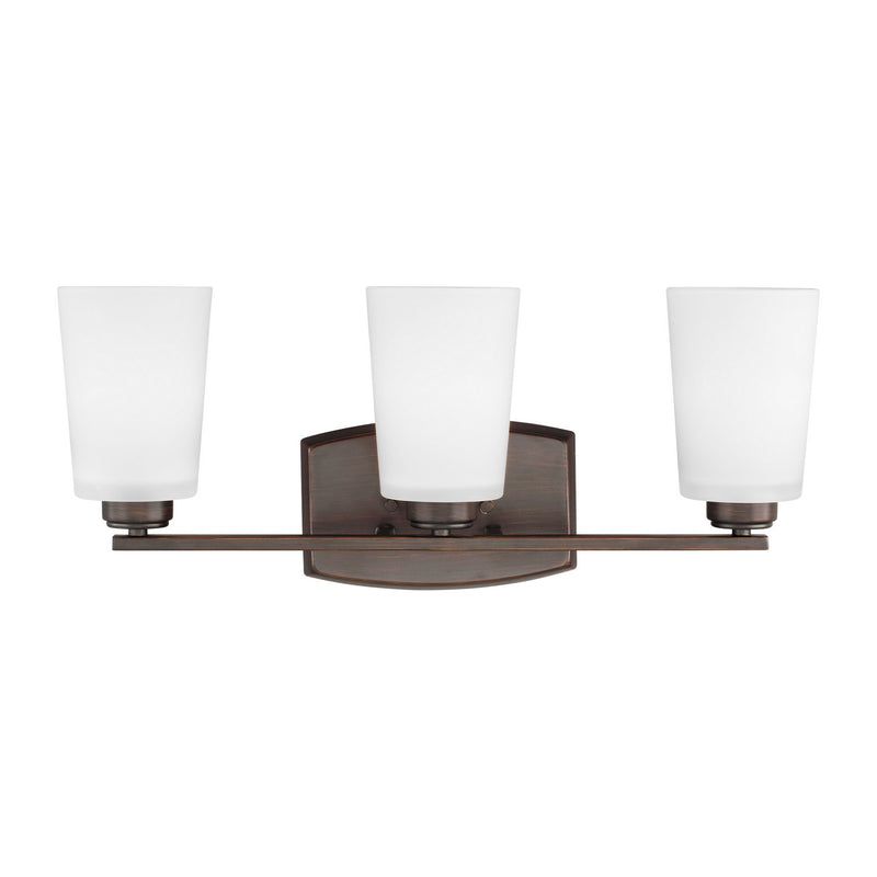 Generation Lighting 4428903EN3-710 Three Light Wall / Bath, Bronze