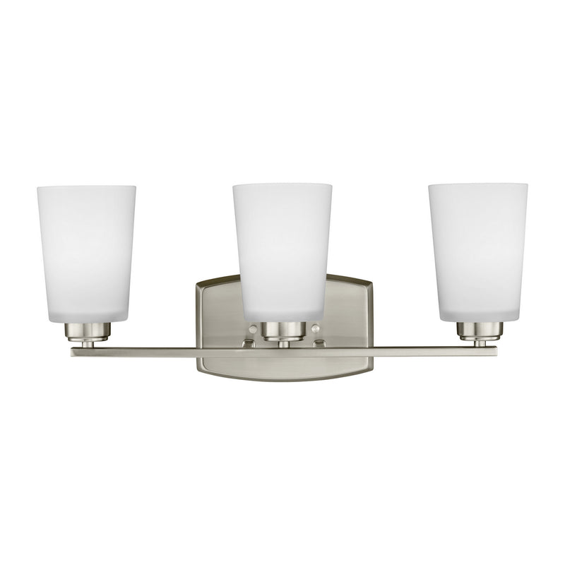 Generation Lighting 4428903EN3-962 Three Light Wall / Bath, Brushed Nickel
