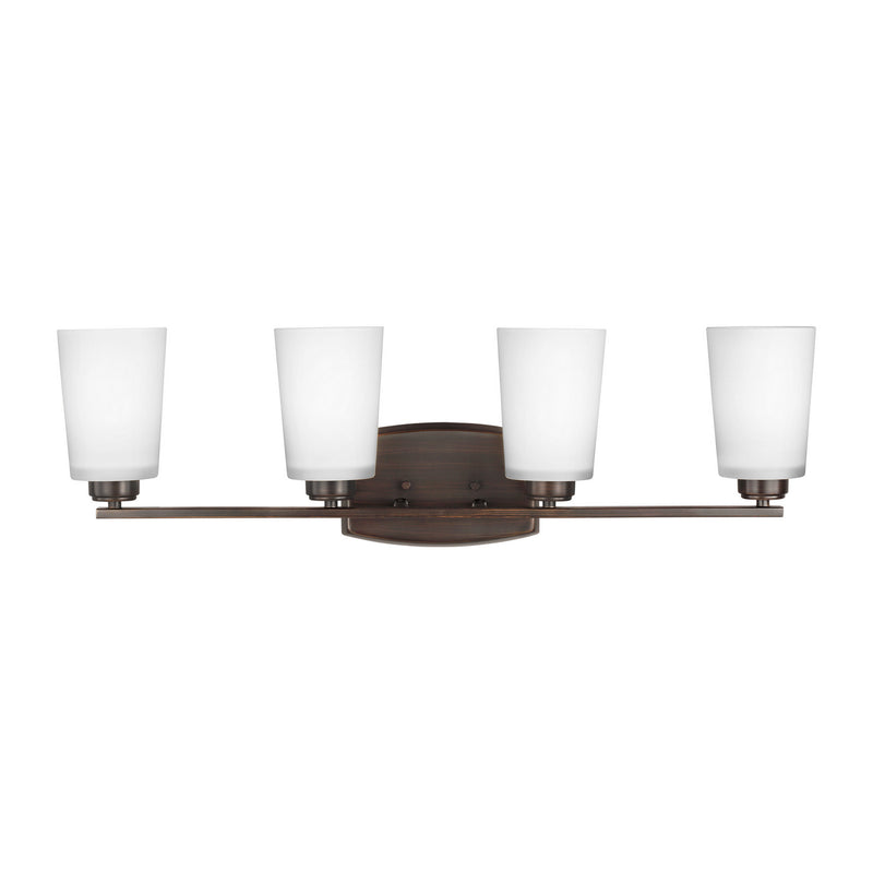 Generation Lighting 4428904-710 Four Light Wall / Bath, Bronze