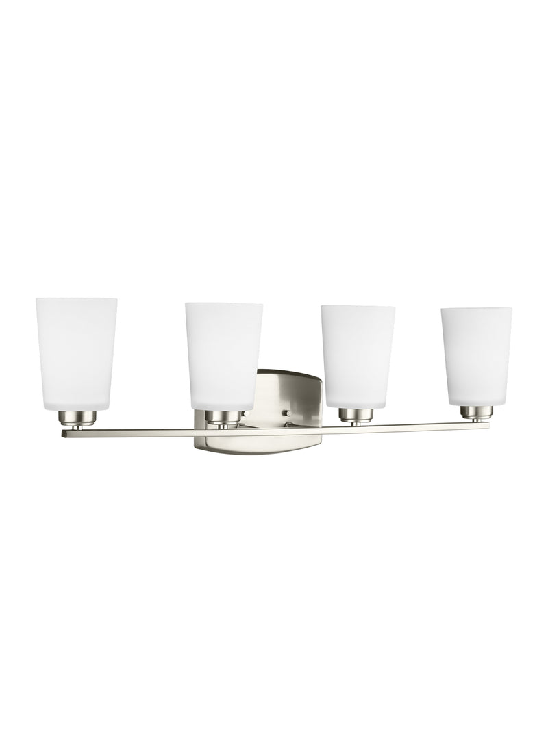 Generation Lighting 4428904-962 Four Light Wall / Bath, Brushed Nickel