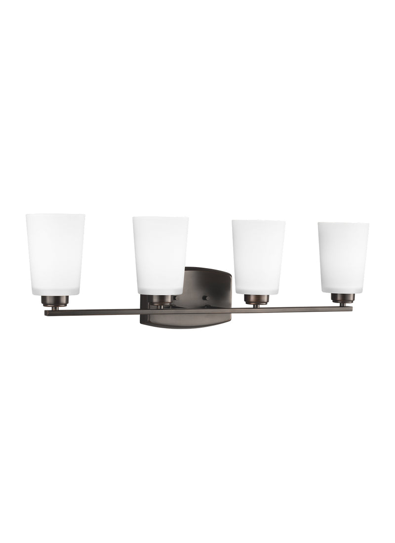 Generation Lighting 4428904EN3-710 Four Light Wall / Bath, Bronze