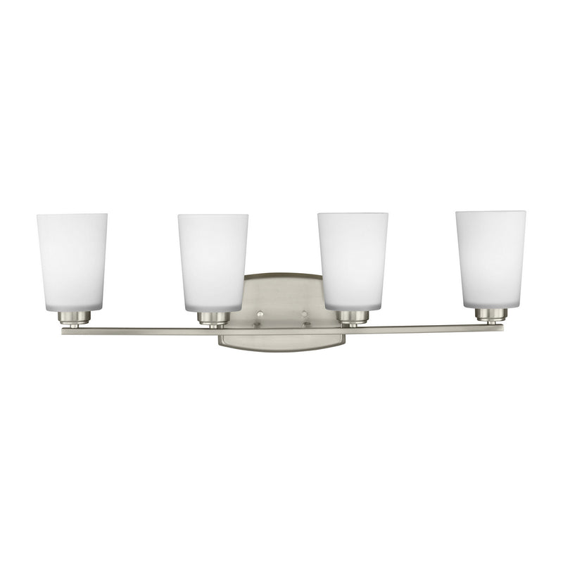 Generation Lighting 4428904EN3-962 Four Light Wall / Bath, Brushed Nickel