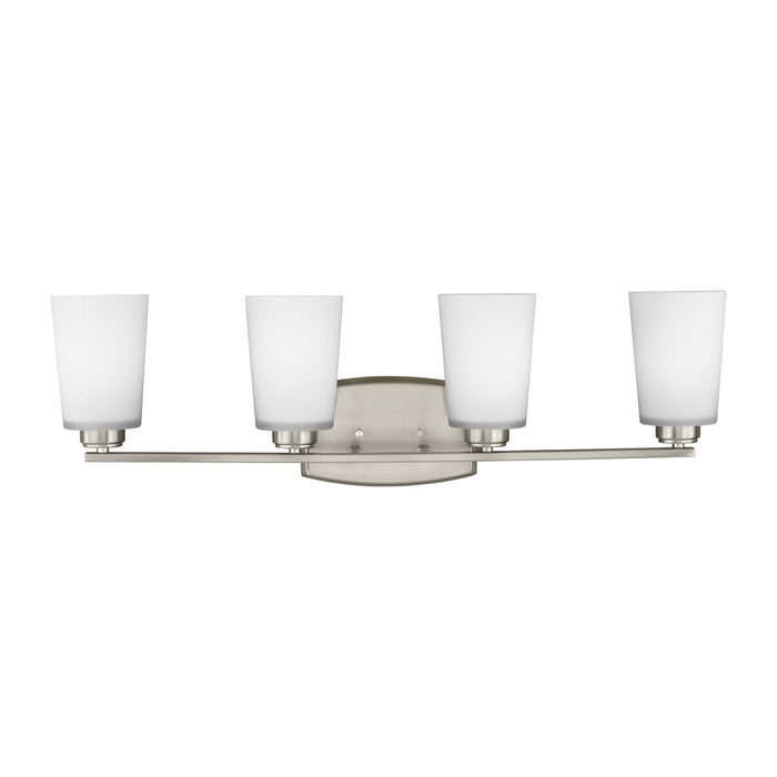 Generation Lighting 4428904EN3-962 Four Light Wall / Bath, Brushed Nickel
