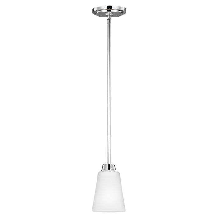 Generation Lighting 6115201EN3-05 One Light Mini-Pendant, Chrome