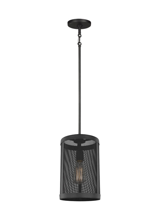 Visual Comfort Studio 6128501-12 One Light Mini-Pendant, Black