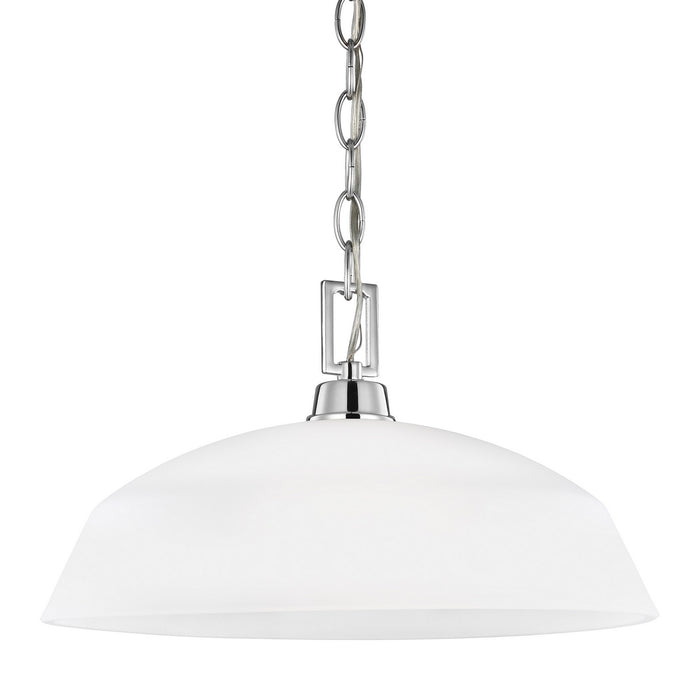Generation Lighting 6515201-05 One Light Pendant, Chrome