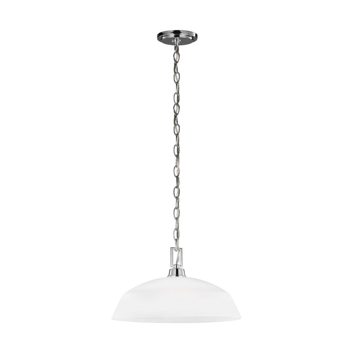 Generation Lighting 6515201-05 One Light Pendant, Chrome