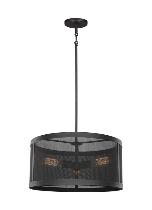 Visual Comfort Studio 6528503-12 Three Light Pendant, Black
