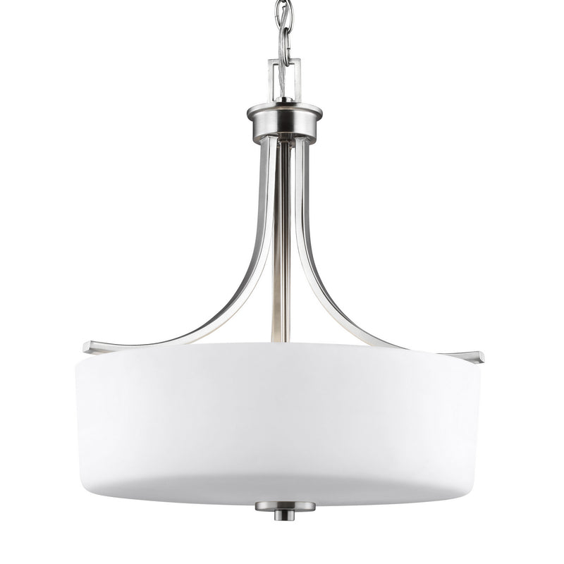 Generation Lighting 6528803-962 Three Light Pendant, Brushed Nickel