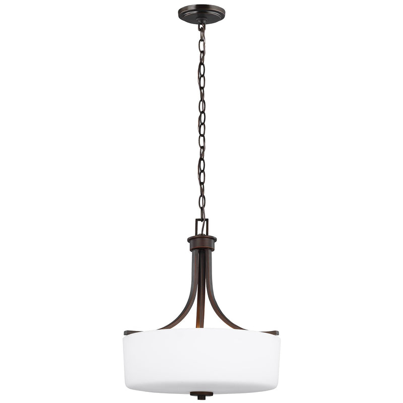 Generation Lighting 6528803EN3-710 Three Light Pendant, Bronze
